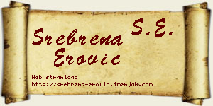 Srebrena Erović vizit kartica